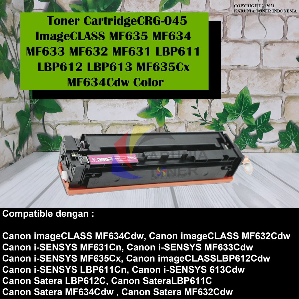 Cartridge Compatible Printer Canon Color CRG 045 CRG045 LBP611 MF631 MF635Cx