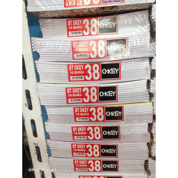 

buku tulis okey 38lembar isi 10buku