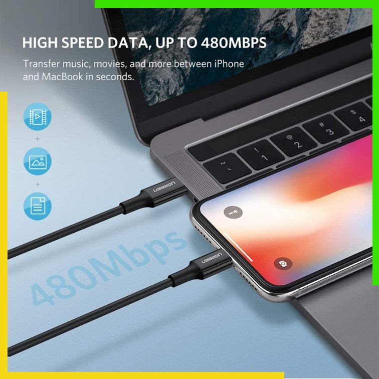 Kabel Data USB  Type C to iPhone Lightning MFI UGREEN PD 20W Fast Charging