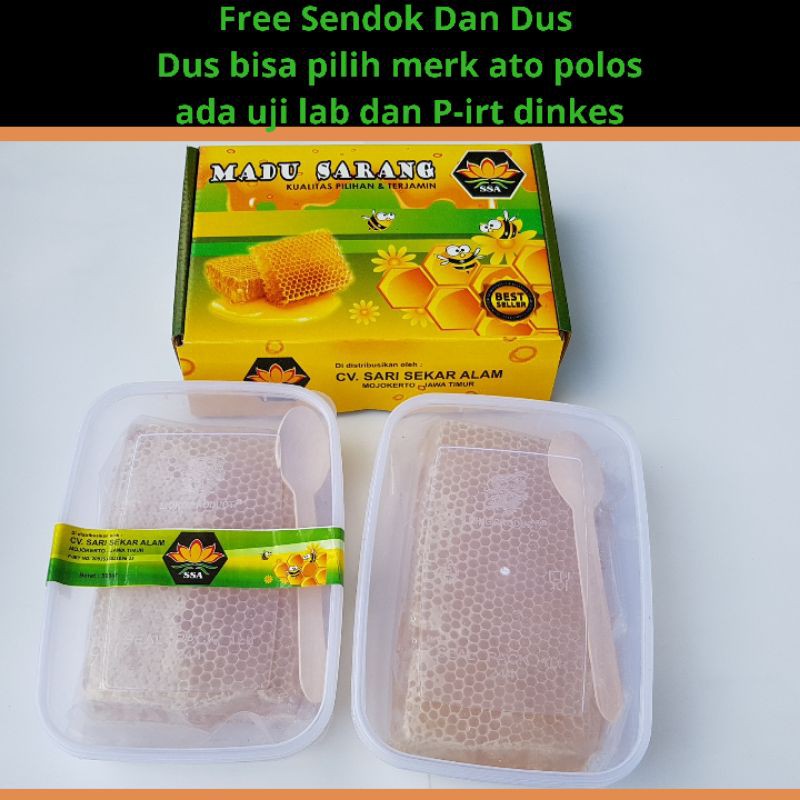 Promo 500 gram Madu Sarang murni Sari Sekar melifera free dus dan sendok