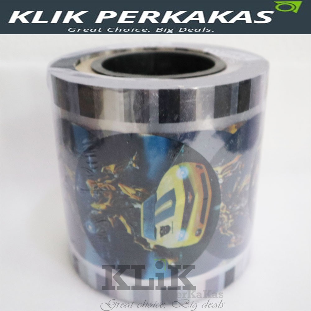 Plastik roll cup sealer gambar kemasan