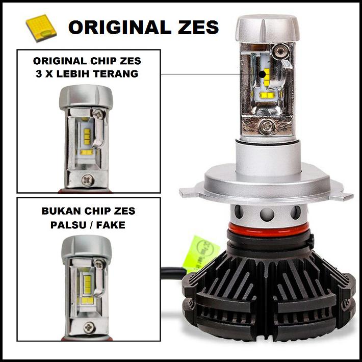Lampu Led X3 Zes Mobil H1 H3 H7 H11 Hb3 Hb4 H4 3 Warna Motor