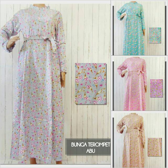 Gamis Kiky Collection motif Bunga terompet
