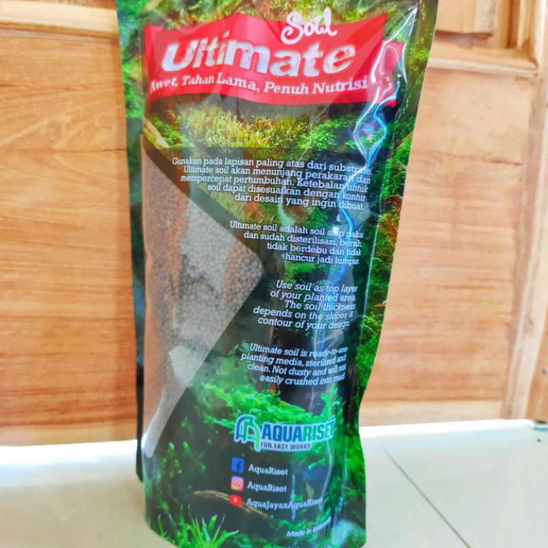 Soil Ultimate aquariset Aquascape Original 1kg Media Tanam Aquarium Aquascape