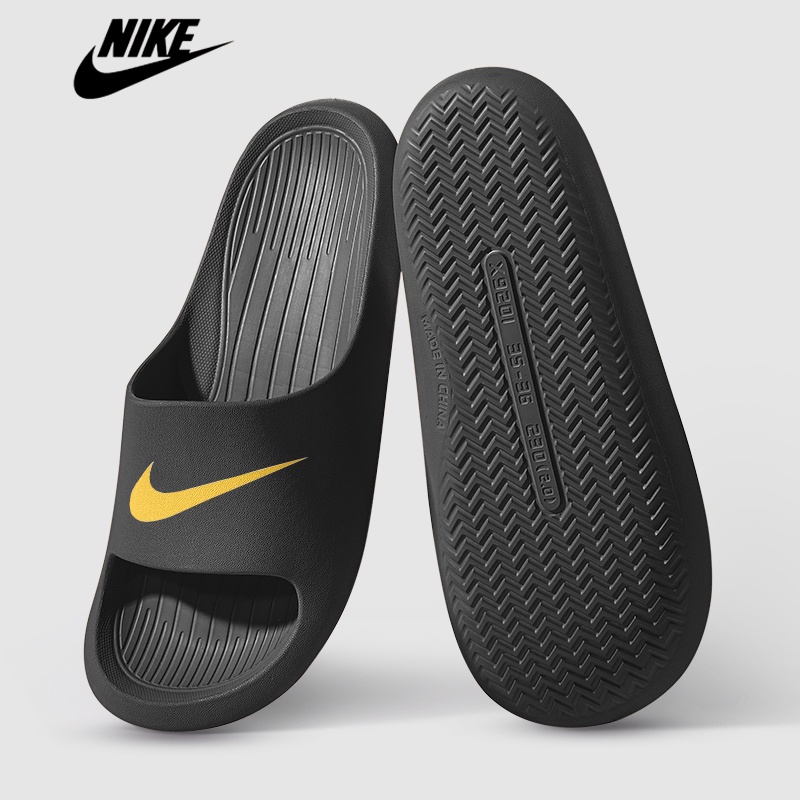 Sendal NIKE Pria Sandal Slide Kamar Mandi Hotel  Empuk Karet Anti Slip Sandal Slop Pria Sandal Rumah Size 40-44 Hitam Biru Hijau Putih