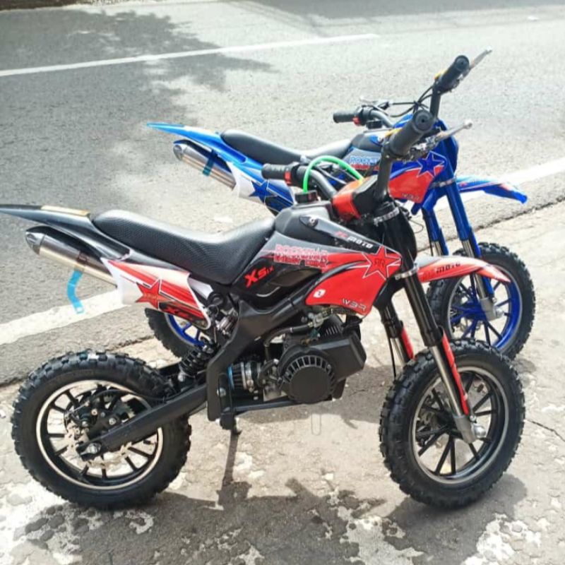 MOTOR MEDIUM TRAIL MGX 50CC MESIN 2 TAK DOUBLE STATER~MOTOR MINI-MOTOR CROSS  ANAK-MAINAN MOTOR MINI  ANAK