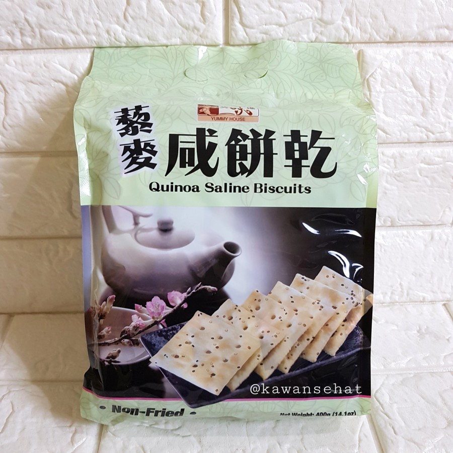

Yummy House Quinoa Saline Biscuits 400gr | Krekers Crackers Biskuit