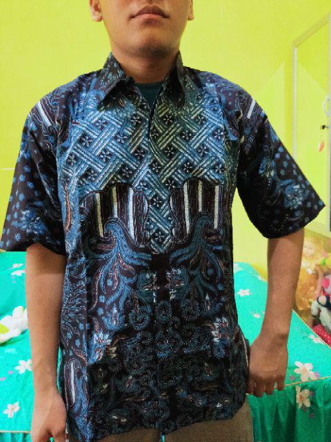 Baju Batik Pria Modern Lengan Pendek. Baju Batik  Solo Motif Terbaru. Baju Batik Solo Termurah