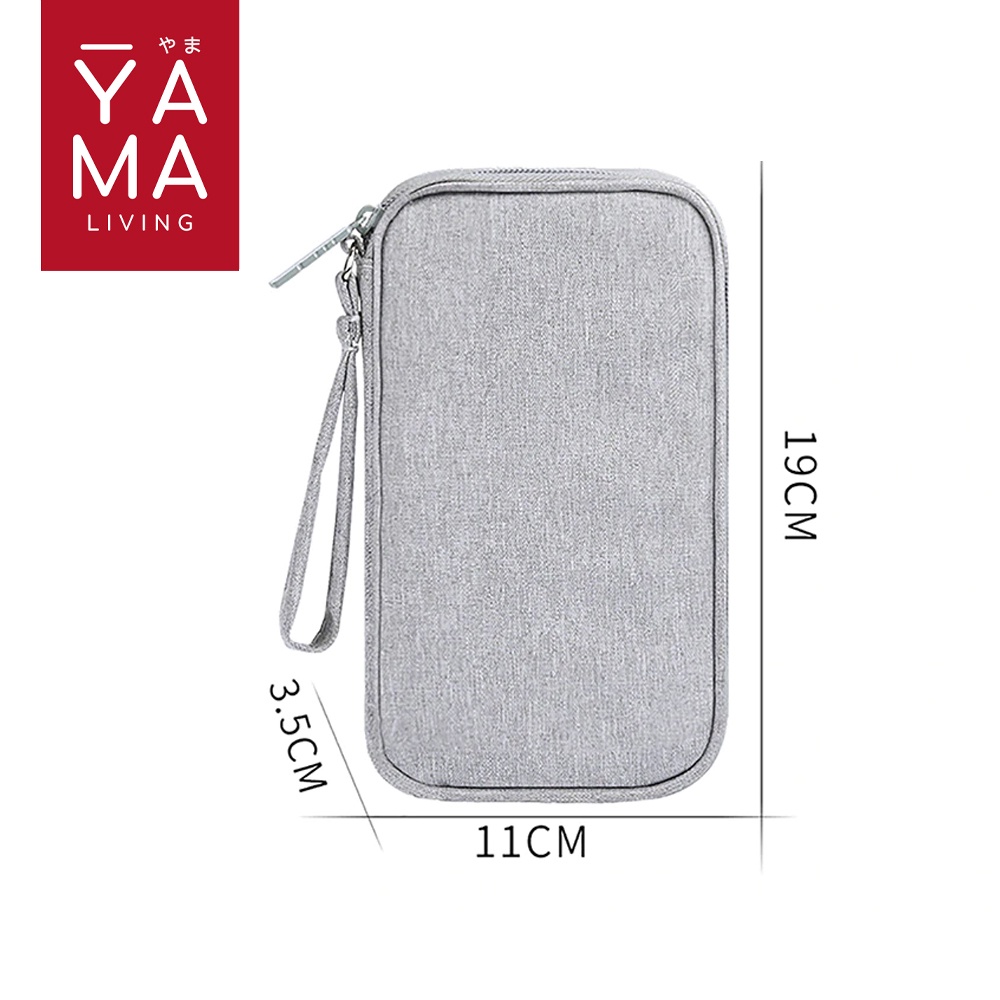 YAMA NAKA Power Bank Gadget Softcase Tas Organizer Gadget Powerbank Grey