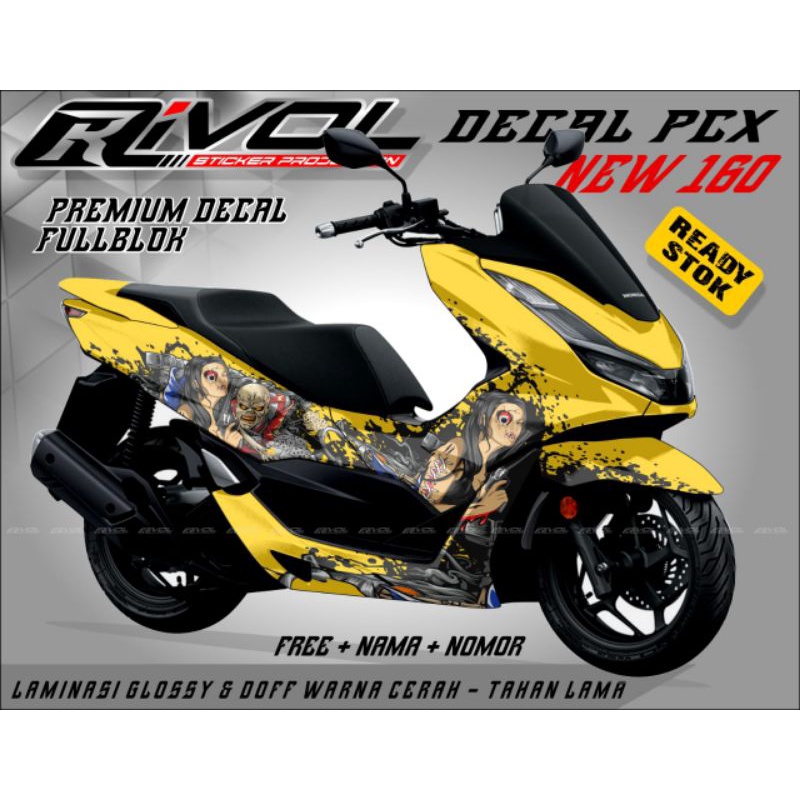 sticker variasi decal honda pcx 160 full body striping variasi decal pcx 160
