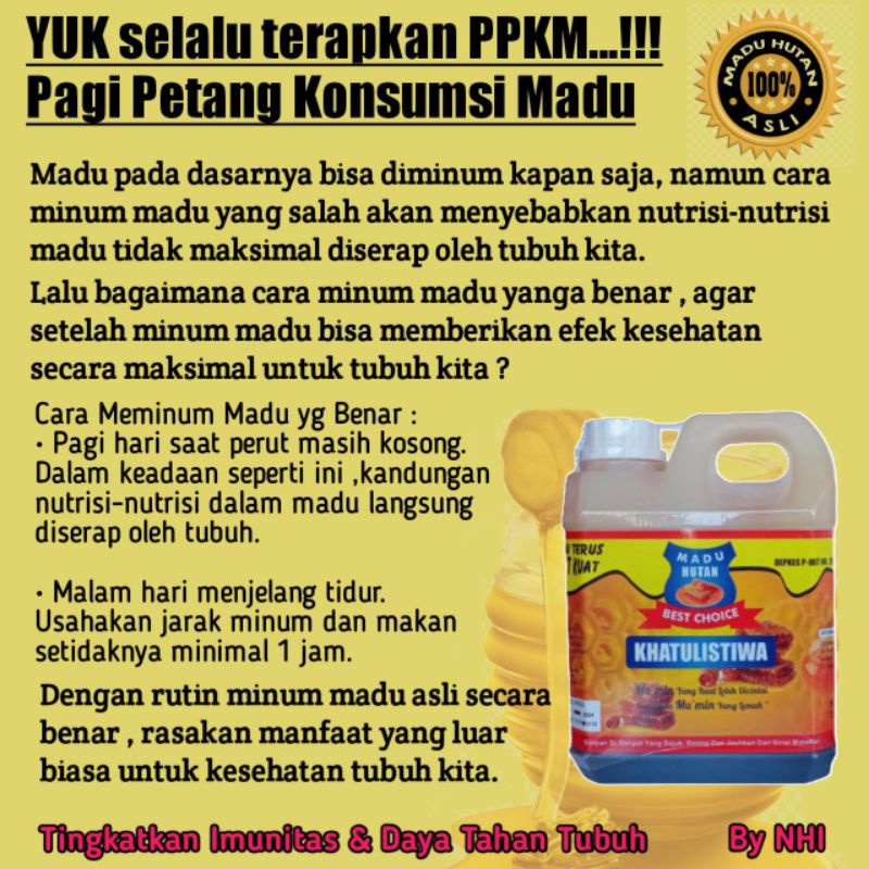 

Madu Murni Hutan Asli - honey 1kg (Manis) Natural Raw Honey