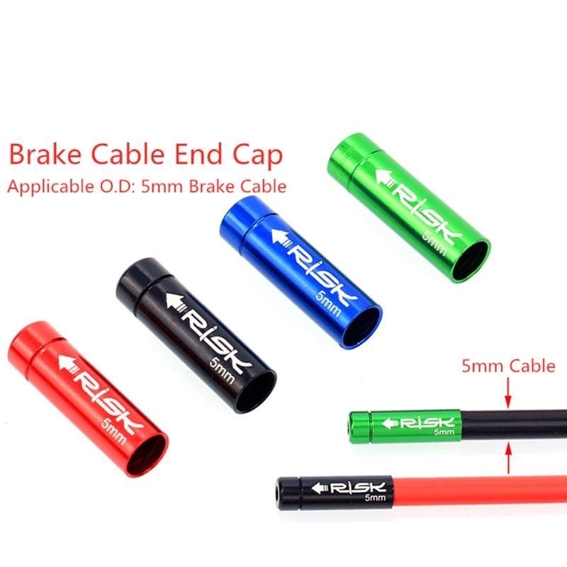 END CAP RISK ALOY SHIFTER 4 MM &amp; BRAKE 5 MM OUTER CABLE