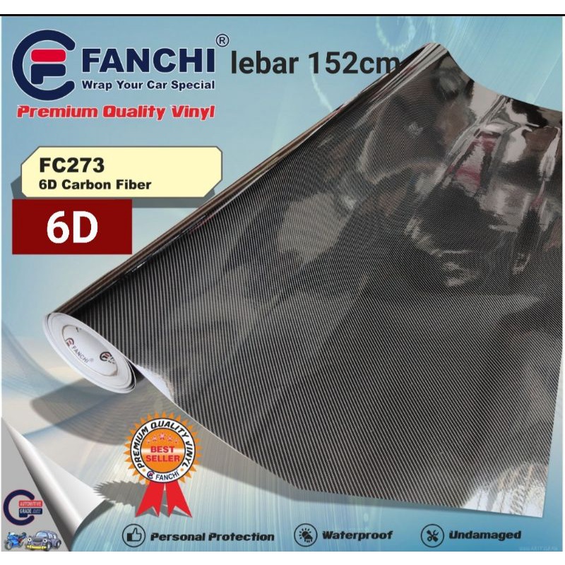 152cm Sticker Carbon 6D Fanchi FC273 Wrapping Mobil lebar 152cm Premium wrap