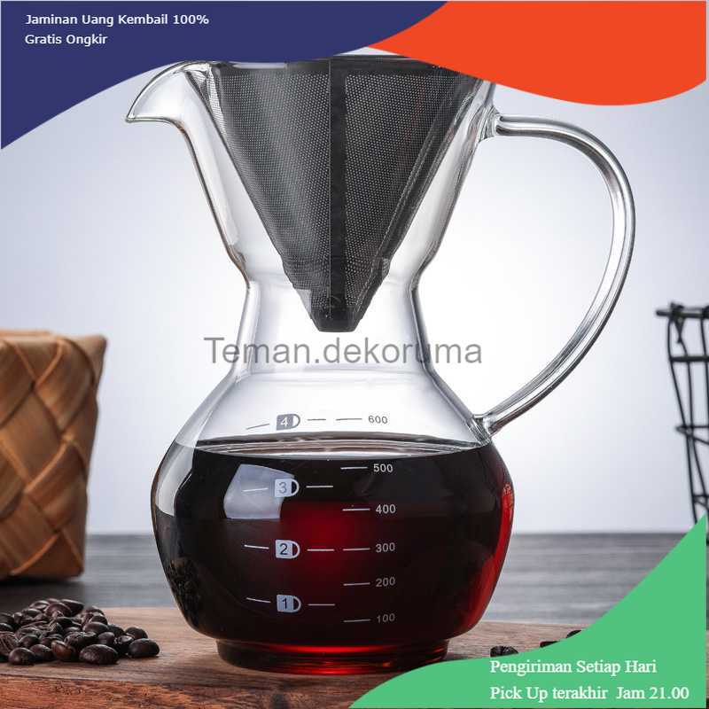 TD-DA1 LOULONG Coffee Maker Pot V60 Teko Kopi Barista + Filter - KT