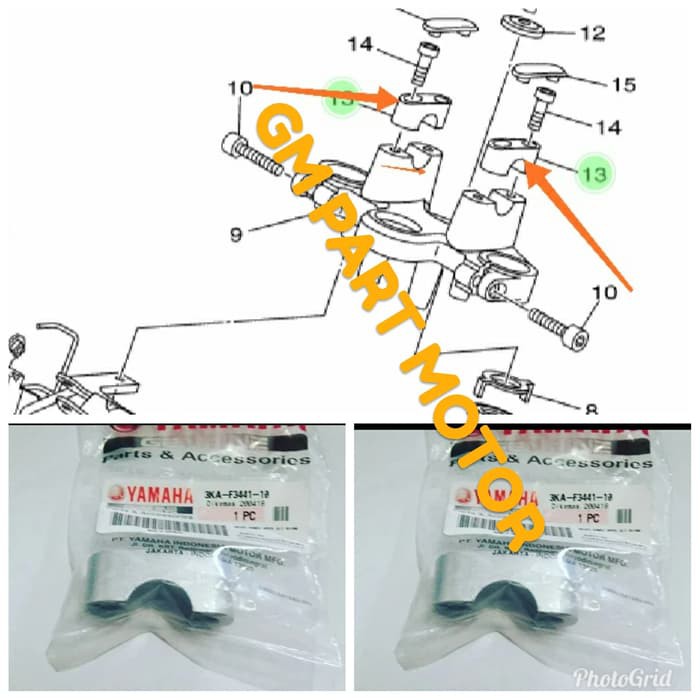 Holder handle upper klem clem stang Vixion old nva nvl RX king