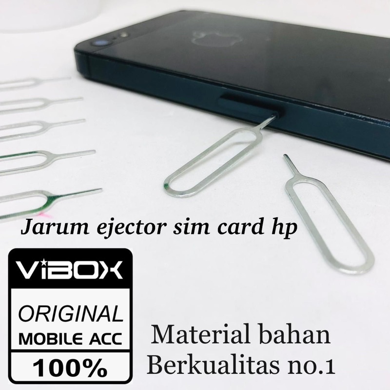 Jarum SimCard Isi 50Pcs Tray Ejector Sim Card Pembuka Jarum Sim Card/ Tusuk Hp/Colokan Sim card Hp