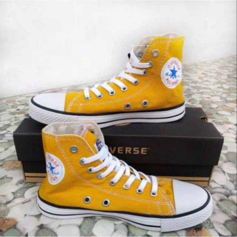 Sepatu Converse All Star Kuning Best Quality + Box Converse