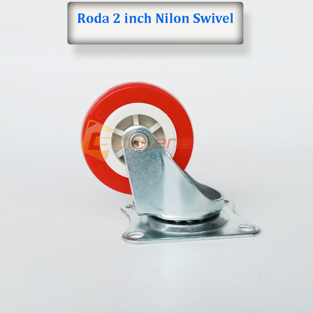 Roda Nilon 2 Inch Hidup Roda Caster Roda Gepeng