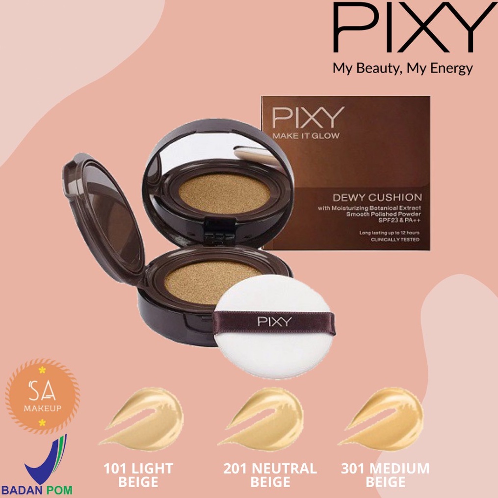 PIXY MAKE IT GLOW DEWY CUSHION SPF23 &amp; PA+++ BPOM New !!