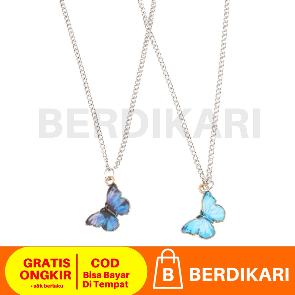 Kalung Kupu-Kupu Warna Biru