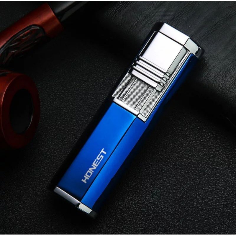 Korek Api Gas Honest 2 Jet Flame Punch Hole Lighter refill Original Portable