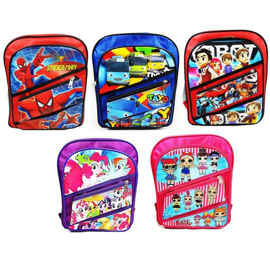 TAS ANAK / TAS RANSEL ANAK SEKOLAH  COWOK - CEWEK / PAUD / TK KARAKTER