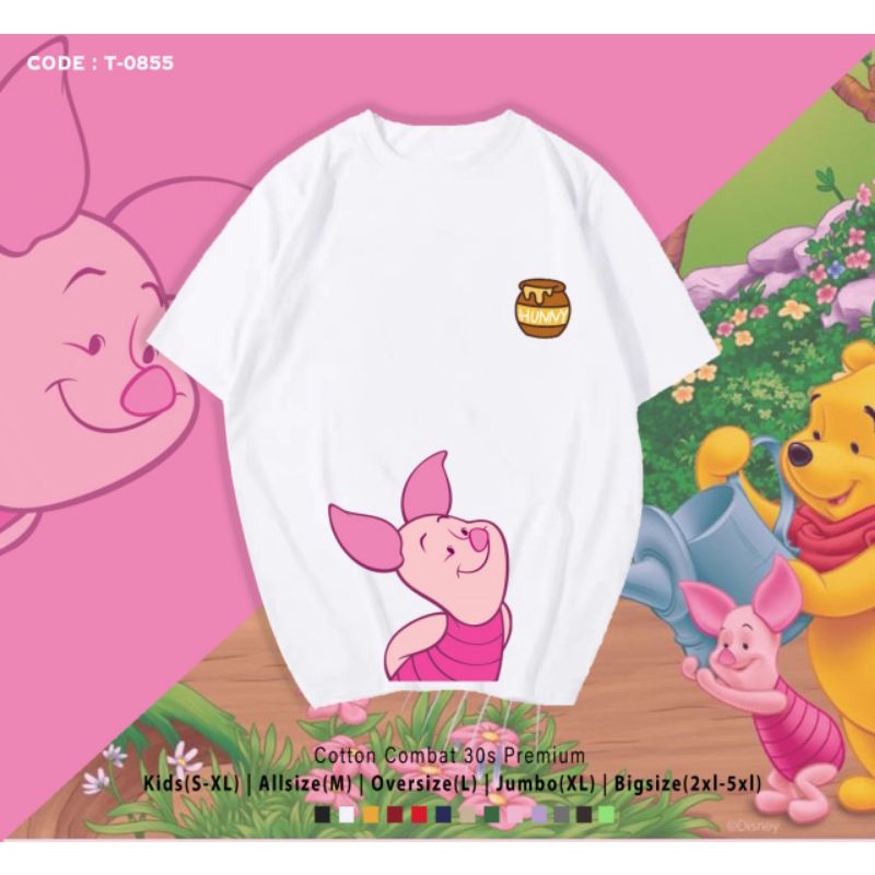 KAOS PIGLET POOH/T-SHIRT KATUN PIGLET BIG