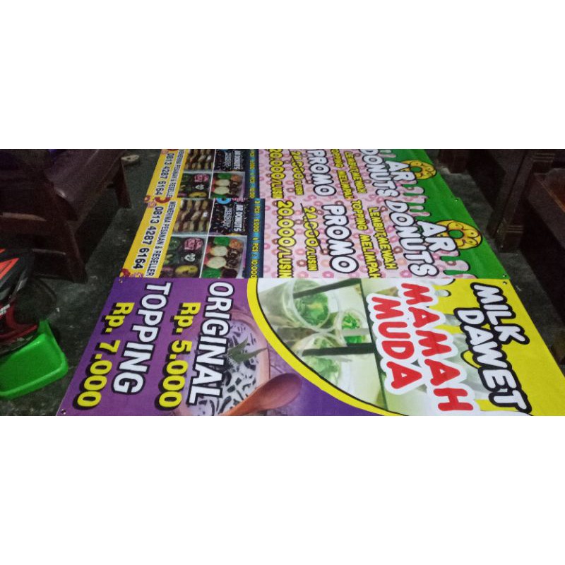 Cetak Banner, Banner Promosi, Banner Usaha, Gratis Biaya Desain, Bisa Custom ukuran 25 Ribu perMeter