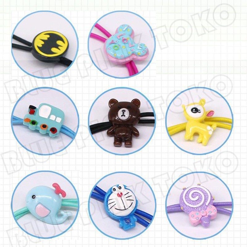 Tali Silicone Strap Penahan Kacamata Anak / pria dan wanita Karakter Lucu