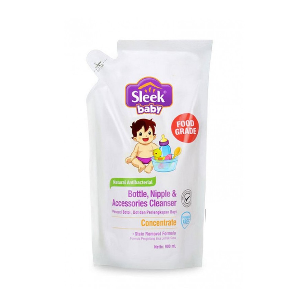 Sleek Baby Bottle Nipple Cleanser 900ml - Sabun Cuci Botol Bayi