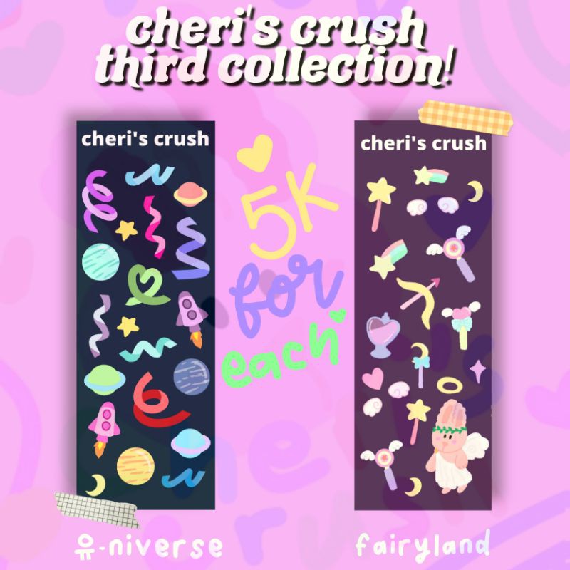 

[cheri's crush] 유-niverse confetti sticker and fairyland sticker polaroid deco polco sticker