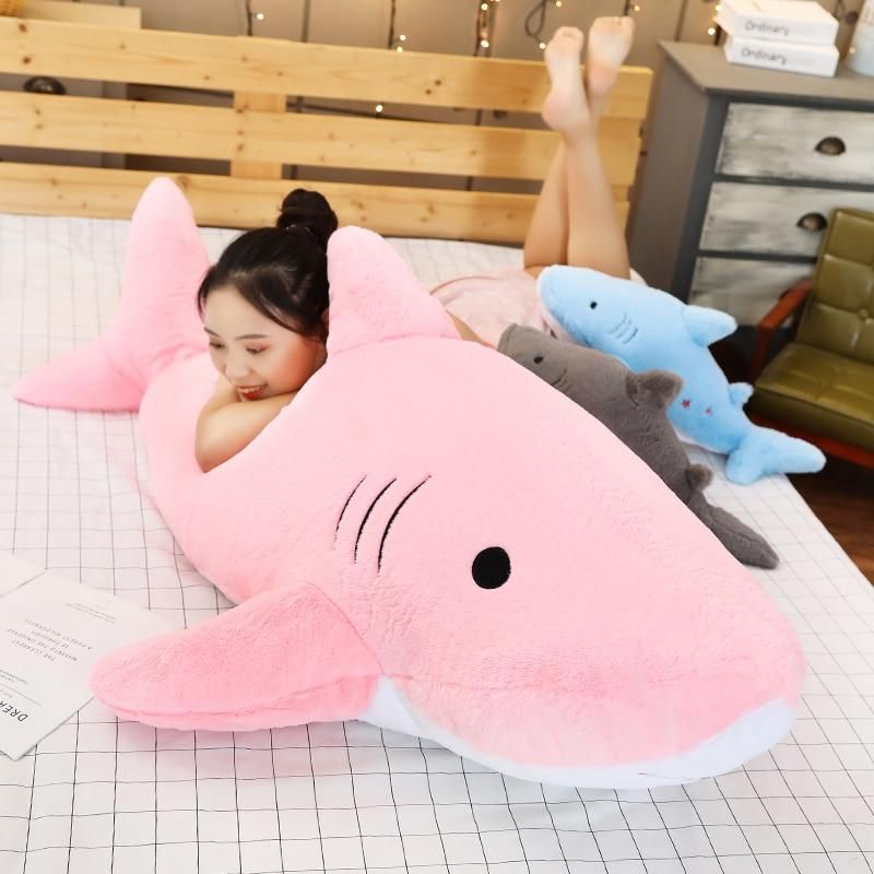 Boneka Hiu Shark Jumbo Imut Lucu Murah Bahan Halus Dan Empuk Standar SNI