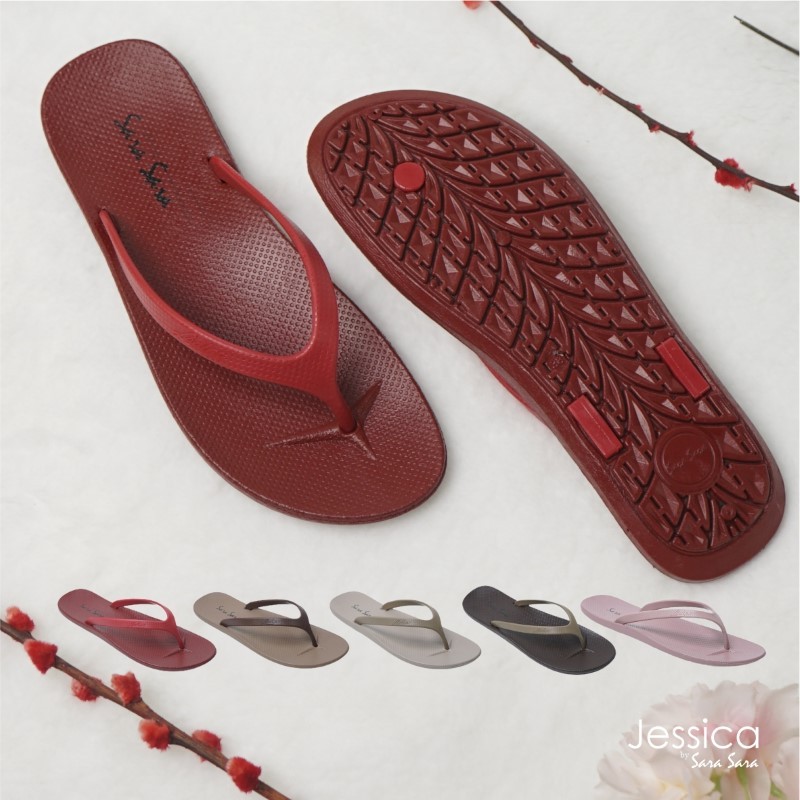 Sara Sara JESSICA Sandal Jepit Wanita sandal  teplek sandal flat Terbaru