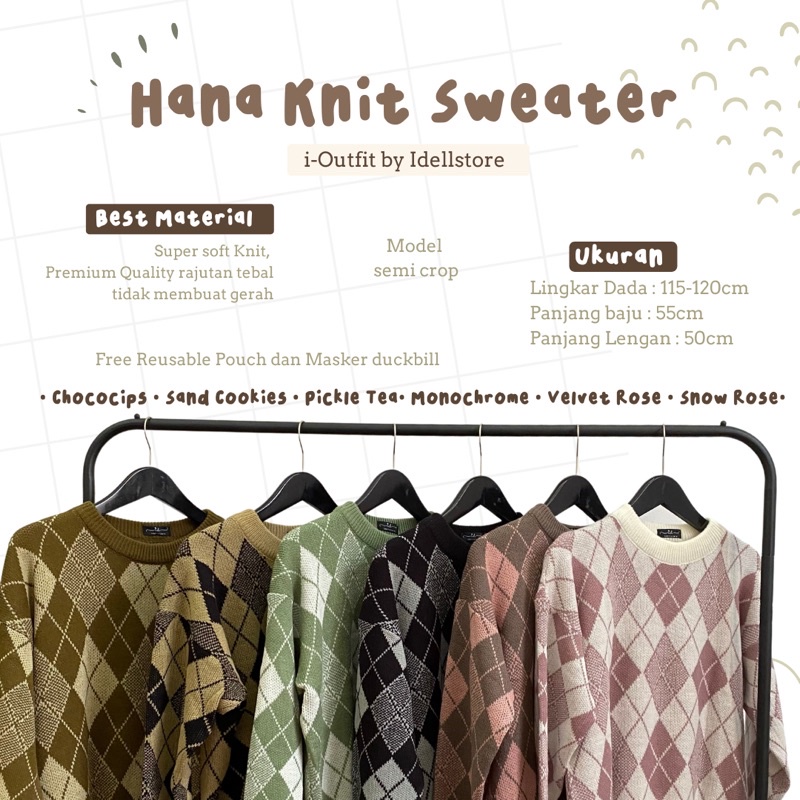 Hana Knit Sweater by Idellstore • Sweater Rajut Premium