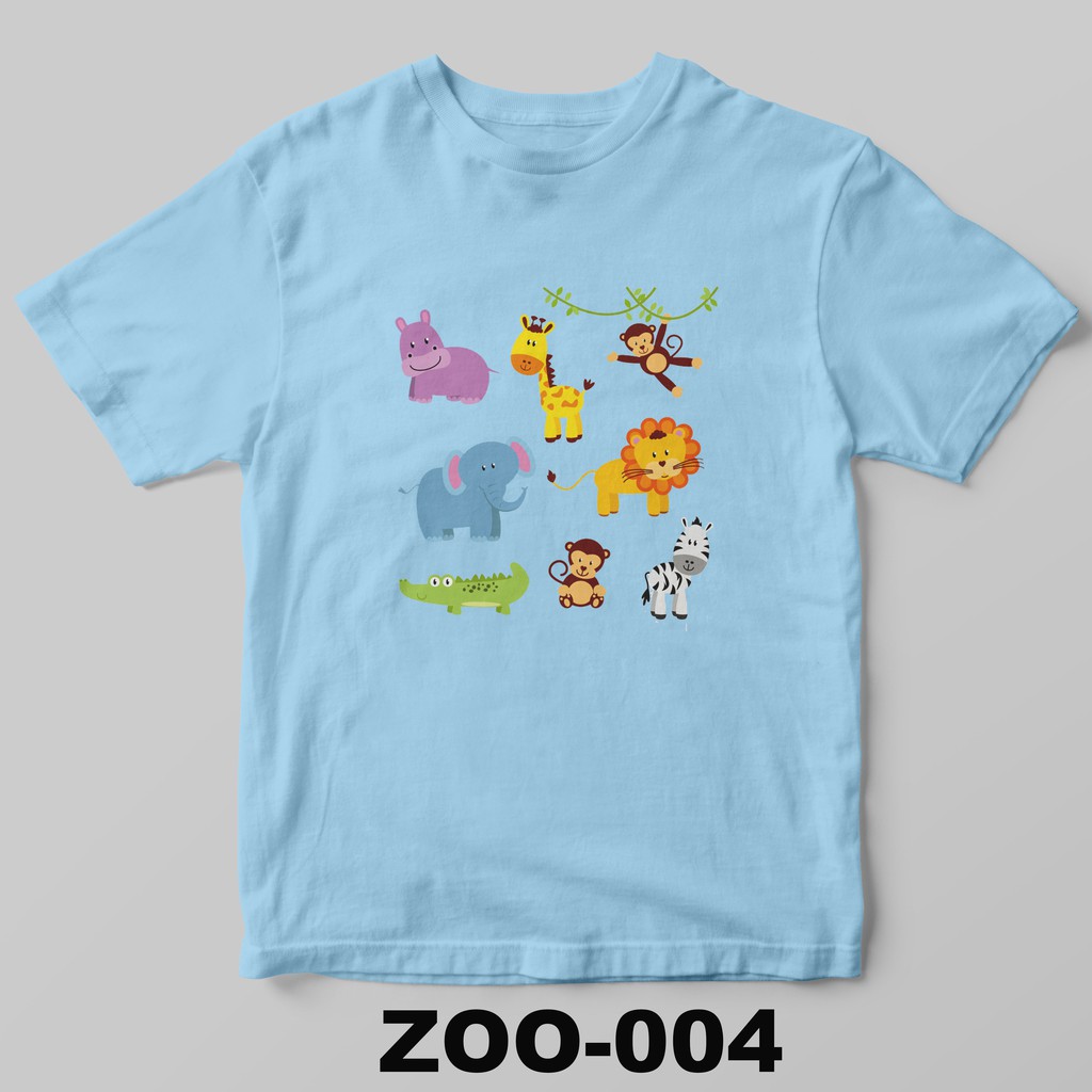 [FREE NAMA !!]  Kaos Anak &amp; Family Zoo Animal 100% COTTON PREMIUM