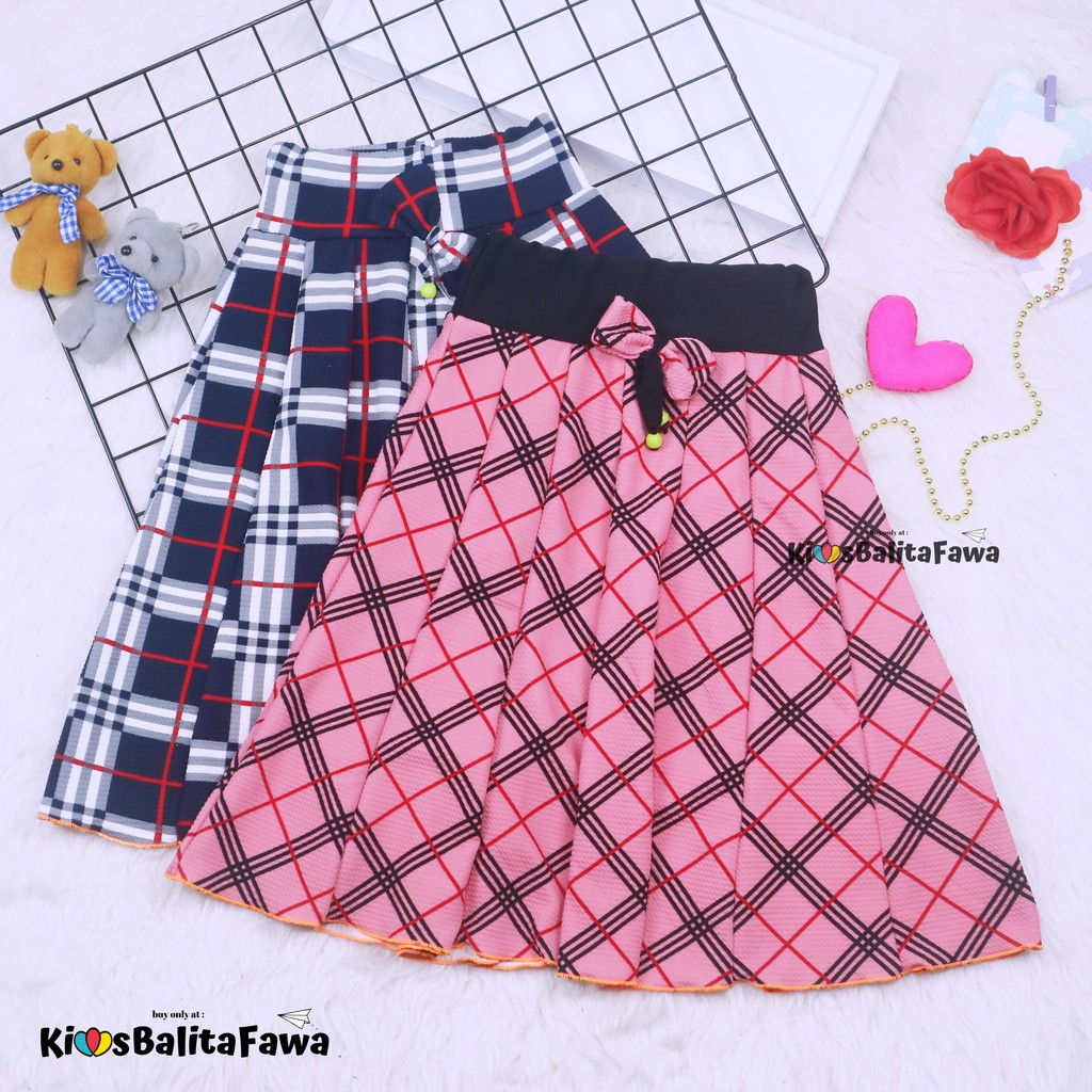 MOTIF Rok Pita Bianca uk 2-10 Tahun / Rok Motif Anak Perempuan Cewek Murah Skirt Bawahan Pendek Adem