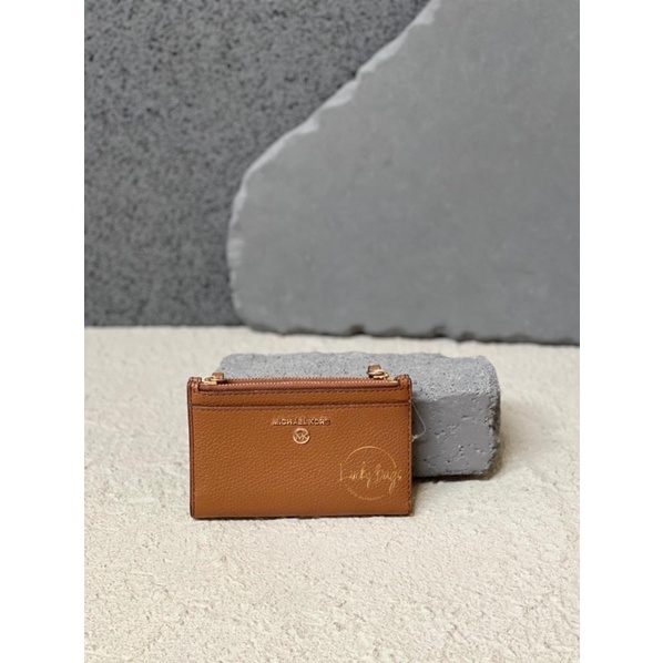 dompet mk original/Michael kors jet set charm small double zip card case luggage