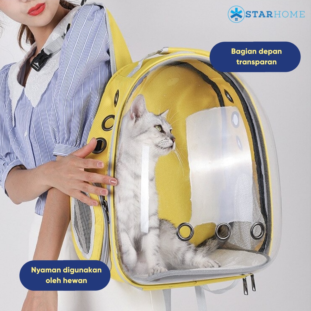 Tas Ransel Hewan Pet Cargo Travel Bag Nyaman Anti Air Tas Astronot Kucing Anjing Tas Travelling Hewan