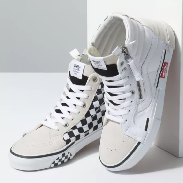 vans sk8 hi reissue cap white