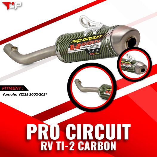 PRO CIRCUIT RV TI2 CARBON EXHAUST SLIP ON YAMAHA YZ125