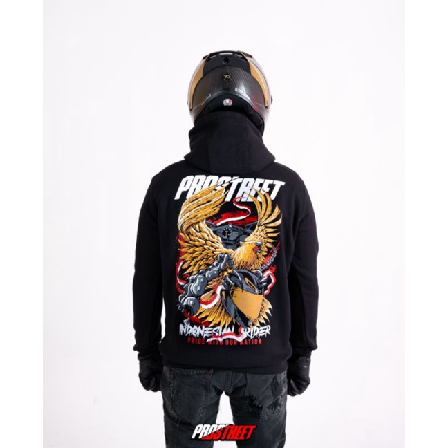 HOODIE | PROSTREET | THE INDEPENDENCE OF INDONESIA | BLACK | NEW | ORIGINAL | GARUDA