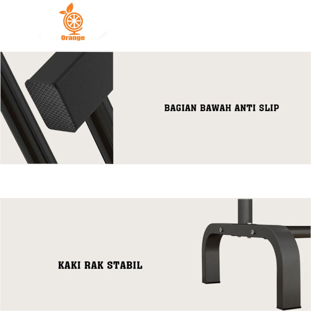 Stand Hanger Single Double Minimalis Desain Korea Stand Hanger Gawang Multifungsi GOSHOP88