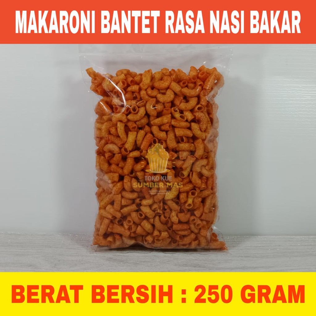 MAKARONI BANTET - MAKARONI BANTAT- 250 GR / RASA NASI GORENG / MAKRONI / MACARONI / KILOAN