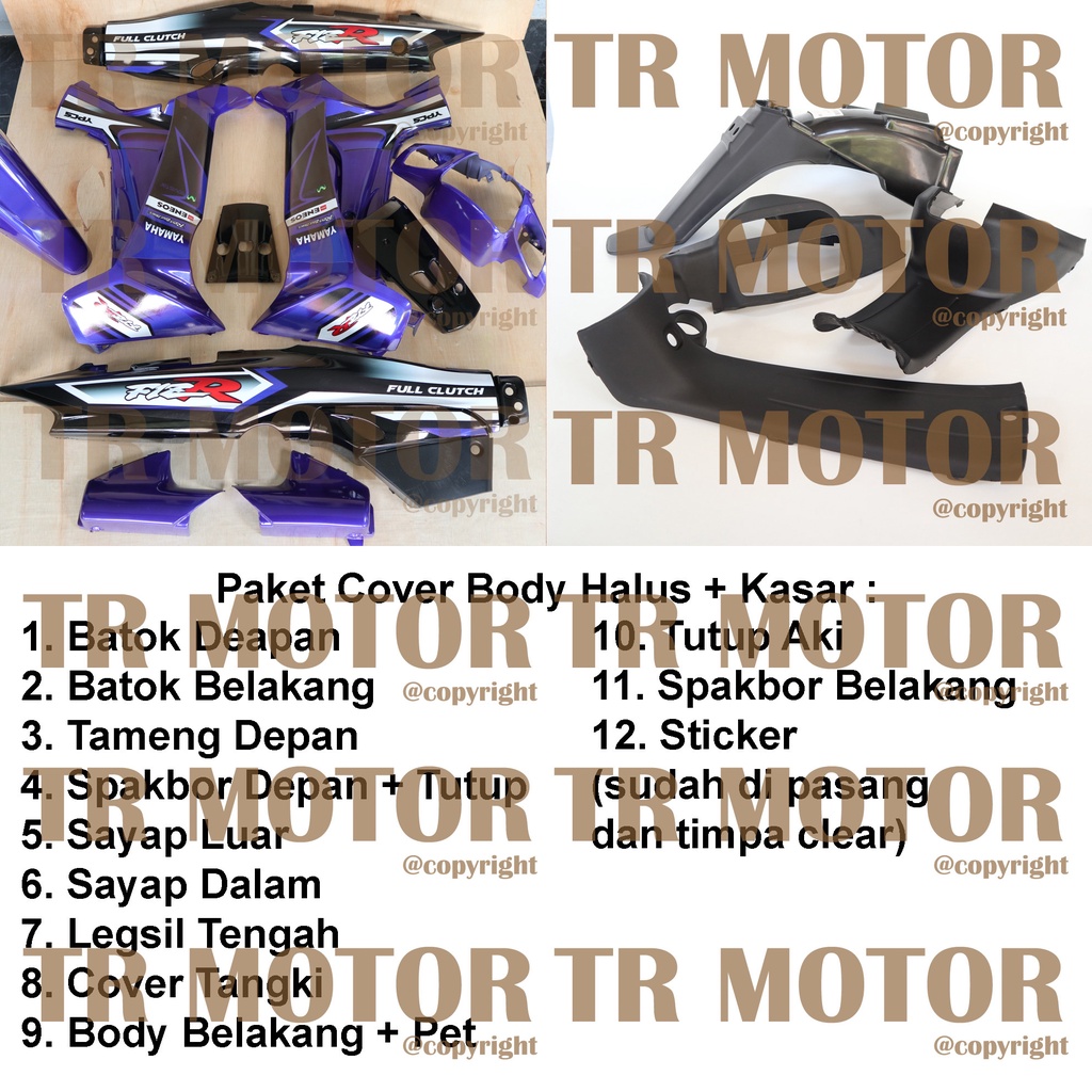 Cover Body Fizr F1zr Full Clutch Custom Ungu Full Set Halus Cover Bodi Yamaha Fiz r