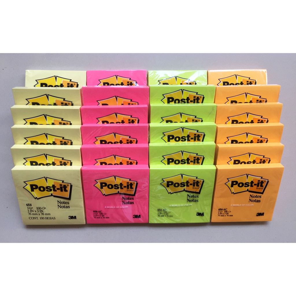 Post It 3M 654 Sticky Note ∬ Warna ♘ L0 SM Q1