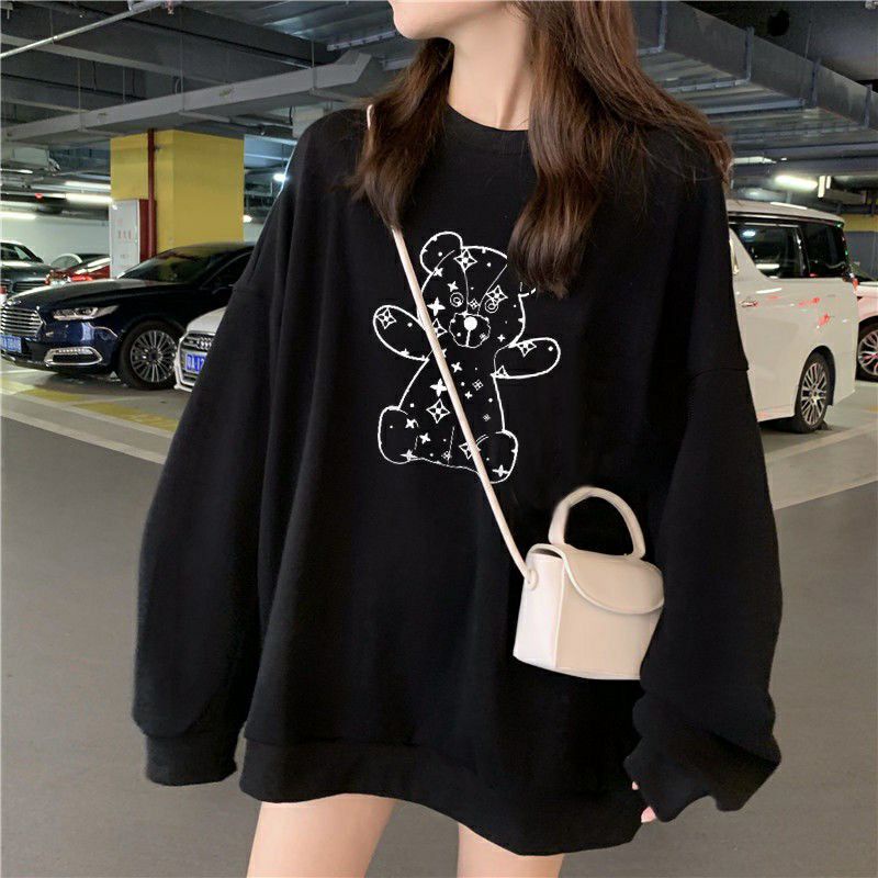 (S - 6XL) Sweater BEAR BERUANG PANDA Cute Sweatshirt Korean Style JUMBO BIGSIZE Crewneck Oversize Harajuku Unisex Cartoon S M L XL 2XL 3XL 4XL 5XL 6XL Jaketin aja