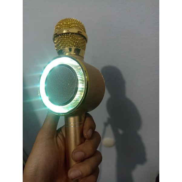 Mic bluetooth wster led disco microphone smule speaker out ws668