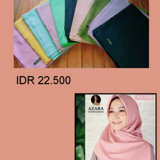 Jilbab segi empat polos by AZARA