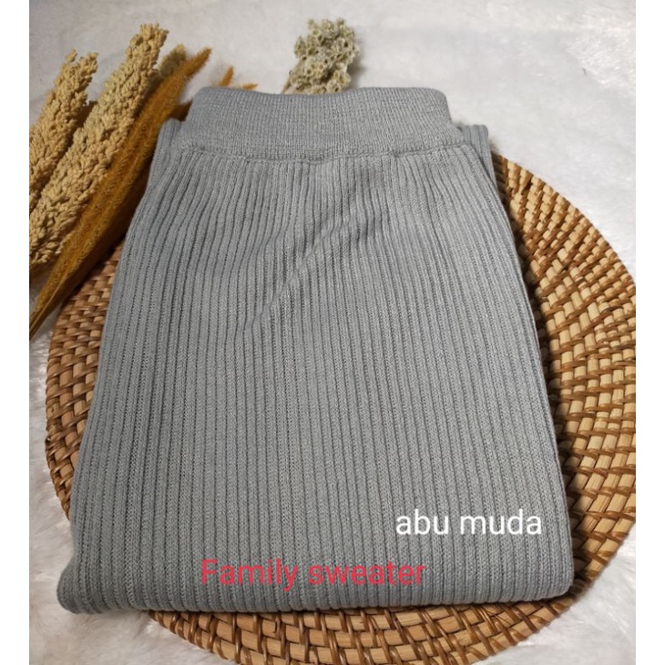 Rok span rajut,Rok wanita premium,Rok tebal knit-ABU MUDA