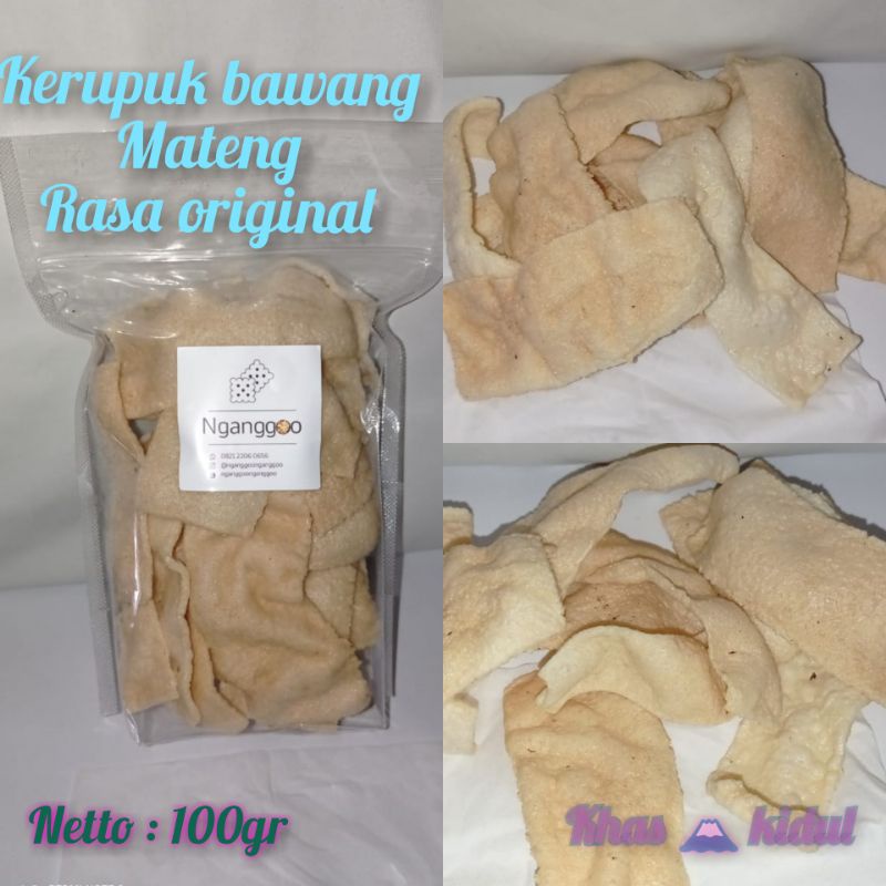 

kerupuk bawang original Mateng khas gunung kidul ukuran 100 gram